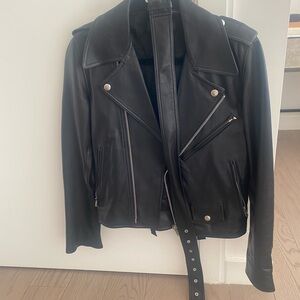 Black Leather Biker Jacket